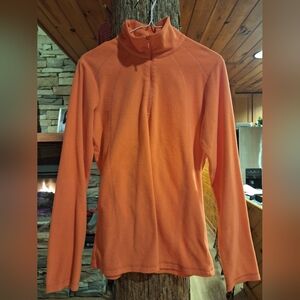Columbia Vibrant Orange Pullover Fleece Sz Med